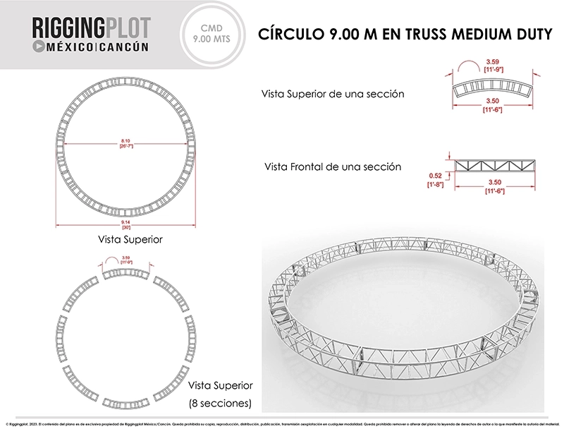 FICHA TÉCNICA TRUSS CIRCULAR CMD 9M DÍAMETRO MÉRIDA