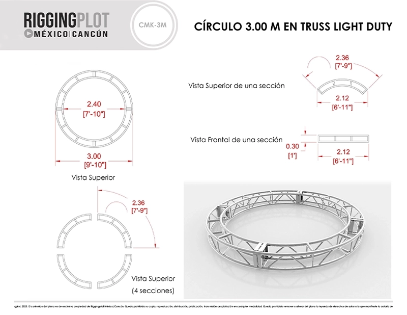 TRUSS CIRCULAR MK 3MTS DIAMETRO MÉRIDA
