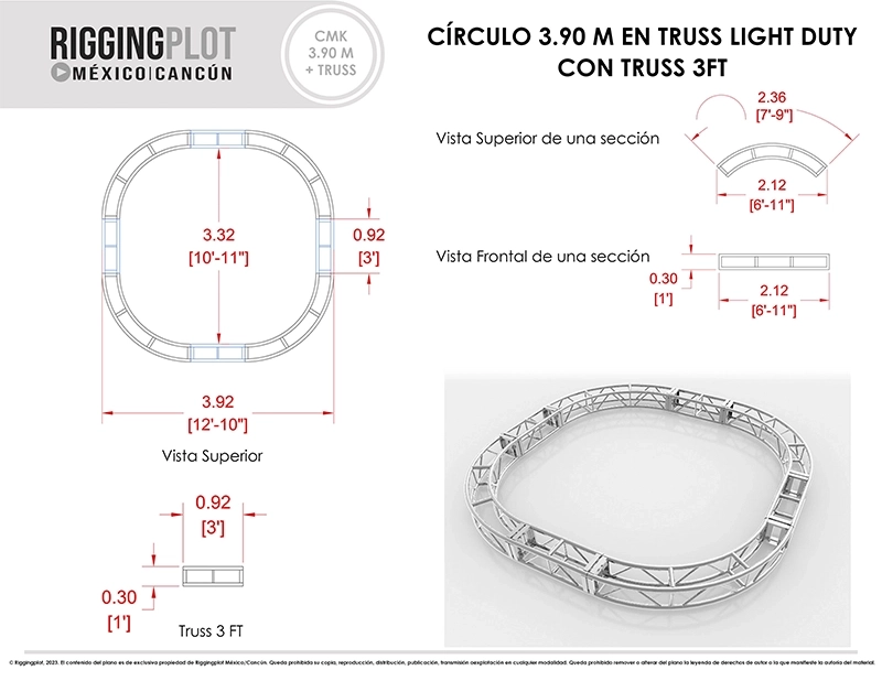TRUSS CIRCULAR CMK+TRUSS 3.9M DIAMETRO MÉRIDA