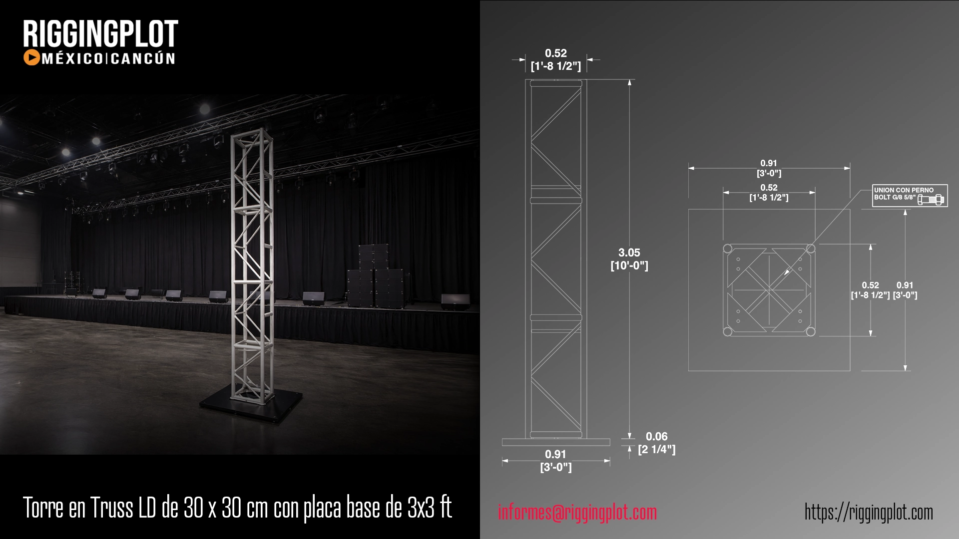 FICHA TÉCNICA TORRE DE TRUSS MD DE 10FT MÉRIDA